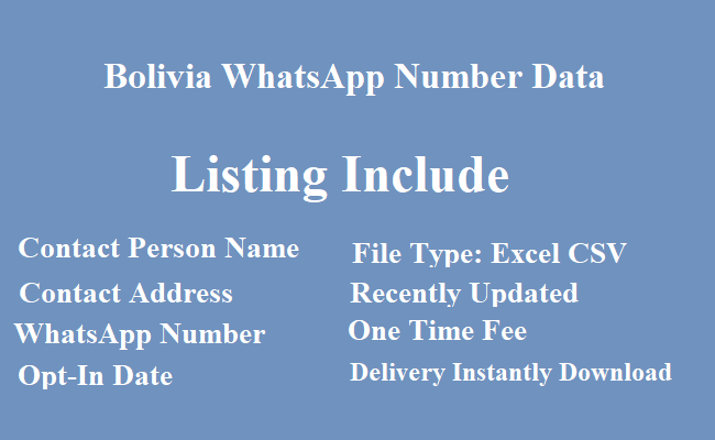 玻利维亚 WhatsApp 列表