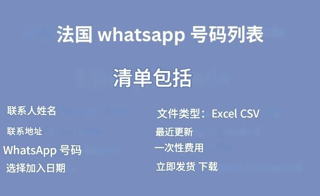 法国 whatsapp 号码列表